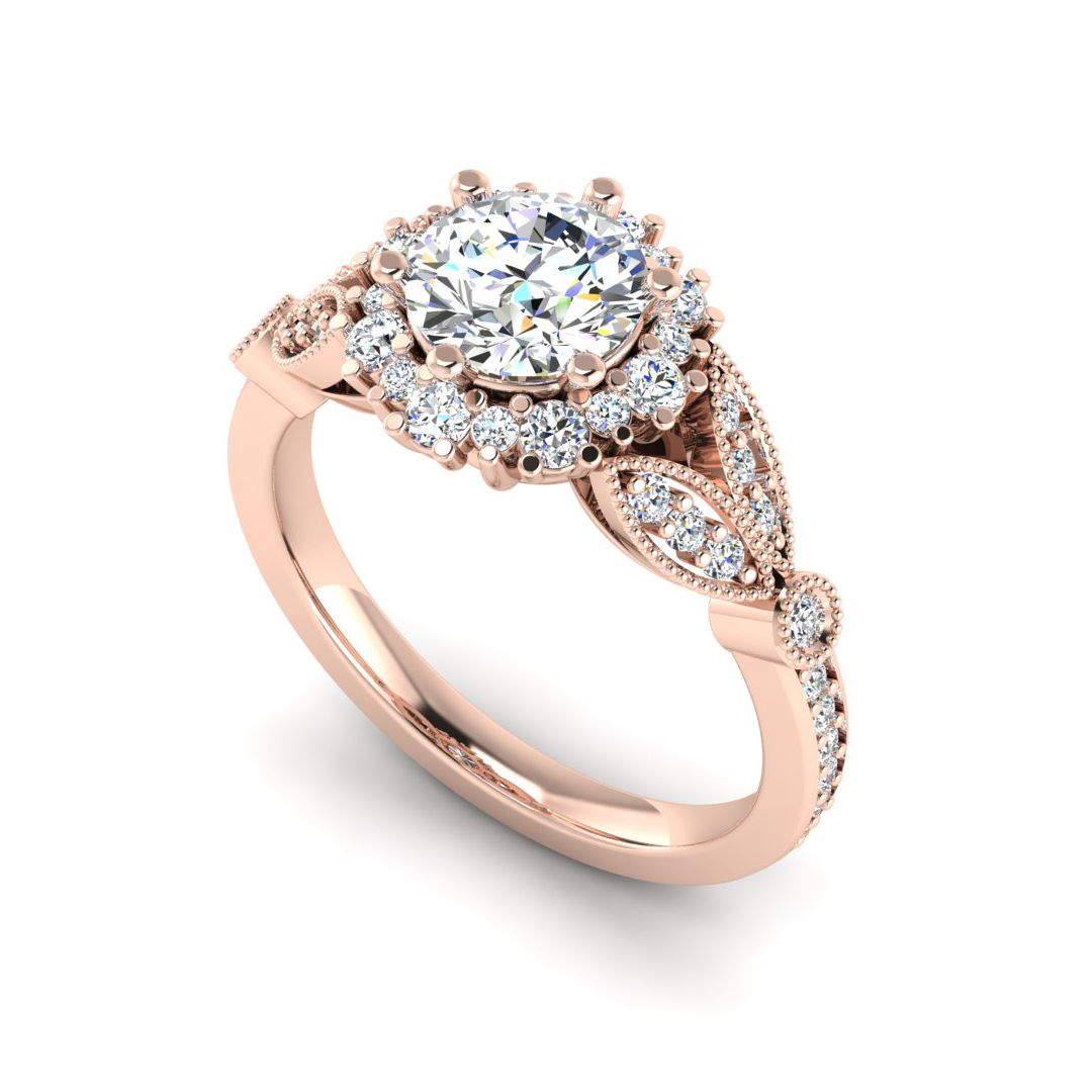 Gracelynn Halo Engagement Ring